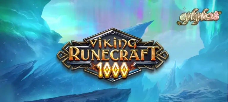 Tampilan visual grid slot Viking Runecraft 1000 dengan tema mitologi Nordik